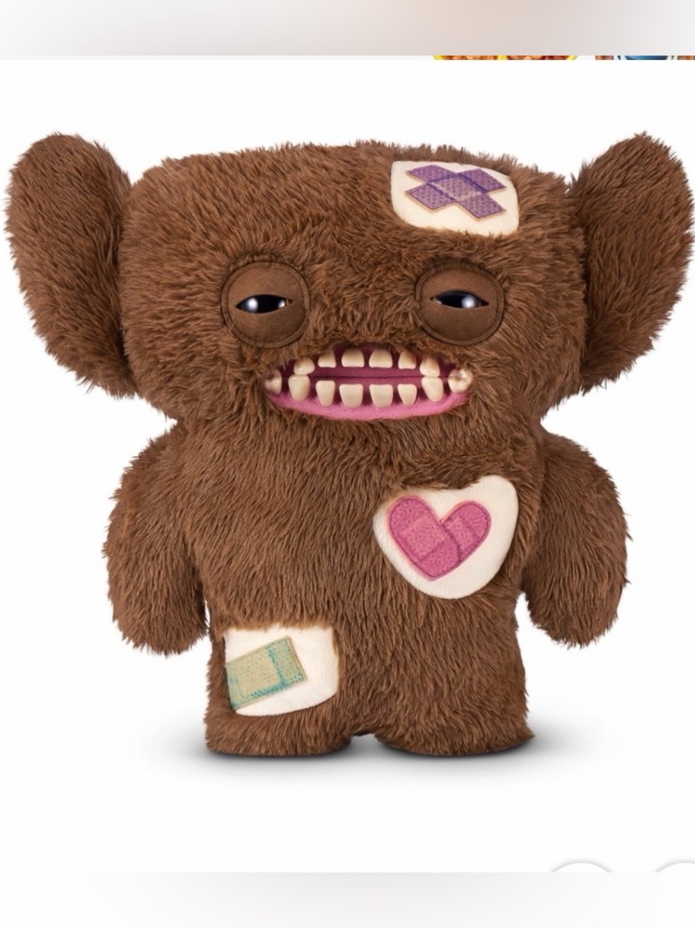 New Fuggler BIGG FUGGS Series 2 Grumpy Grumps Brown Bear 18" Plush Monster Jumbo